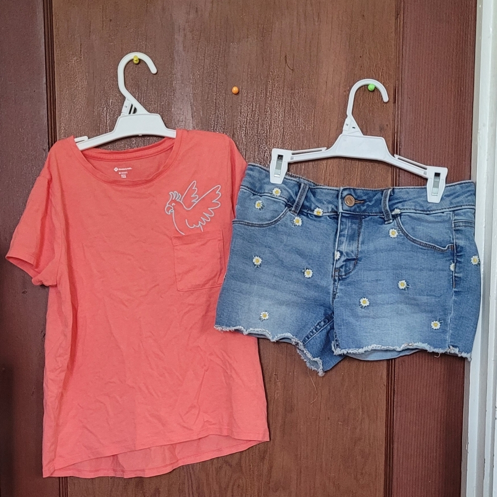 Girls Denim summer mix match outfit